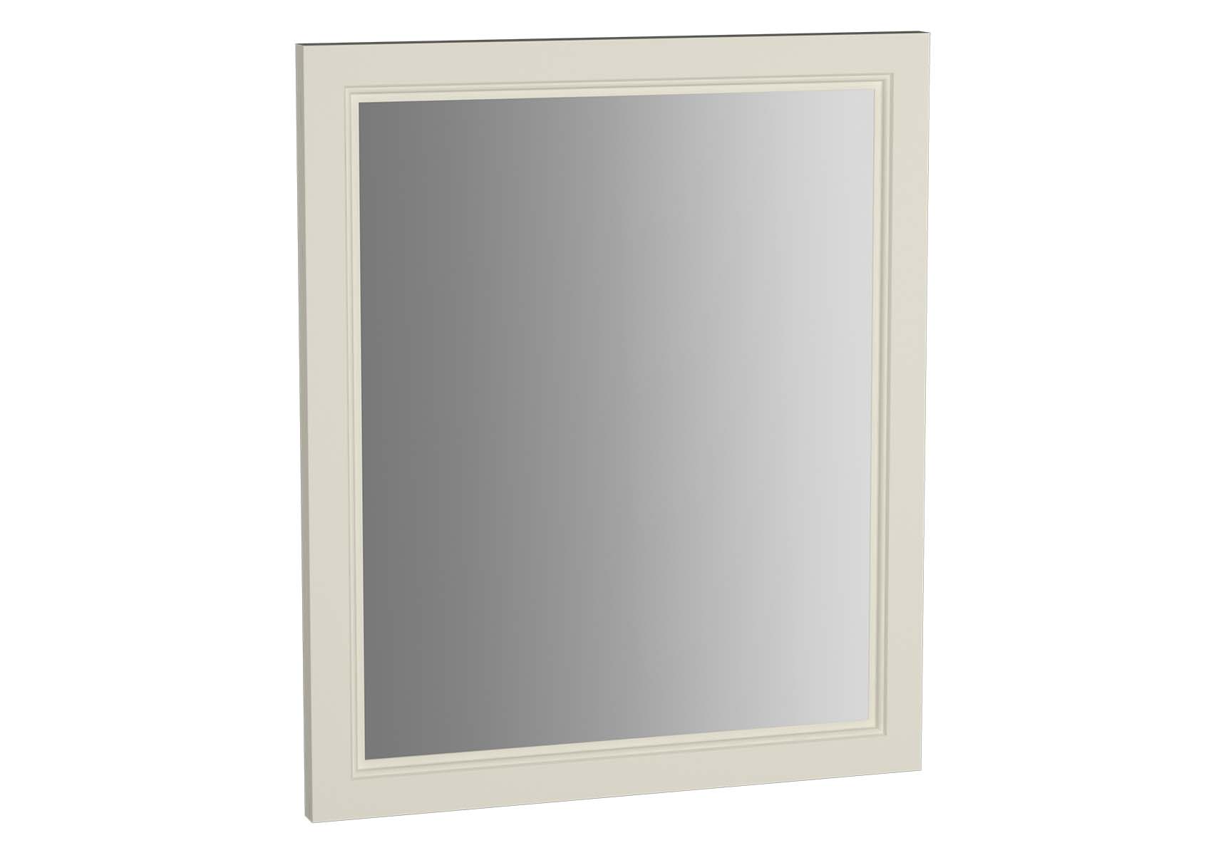 Valarte Flat Mirror, 65 cm, Matte Ivory