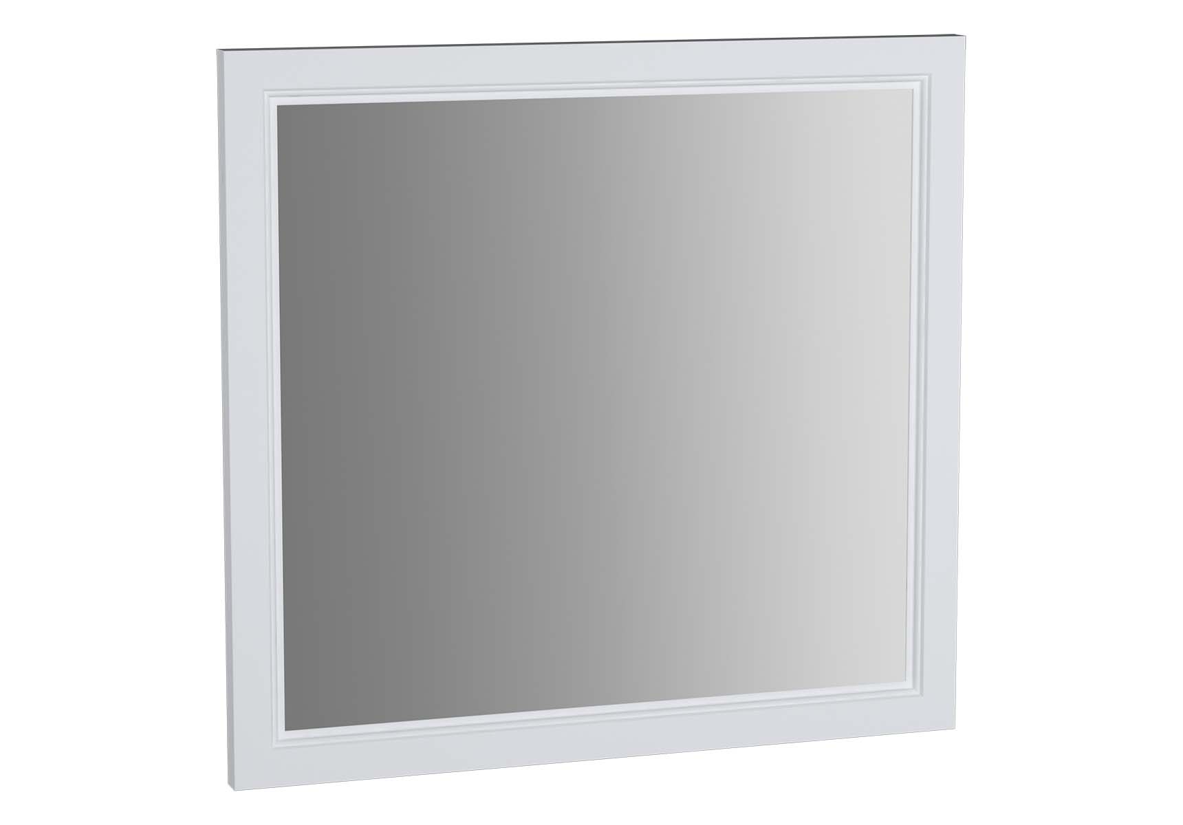 Valarte Flat Mirror, 80 cm, Matte White
