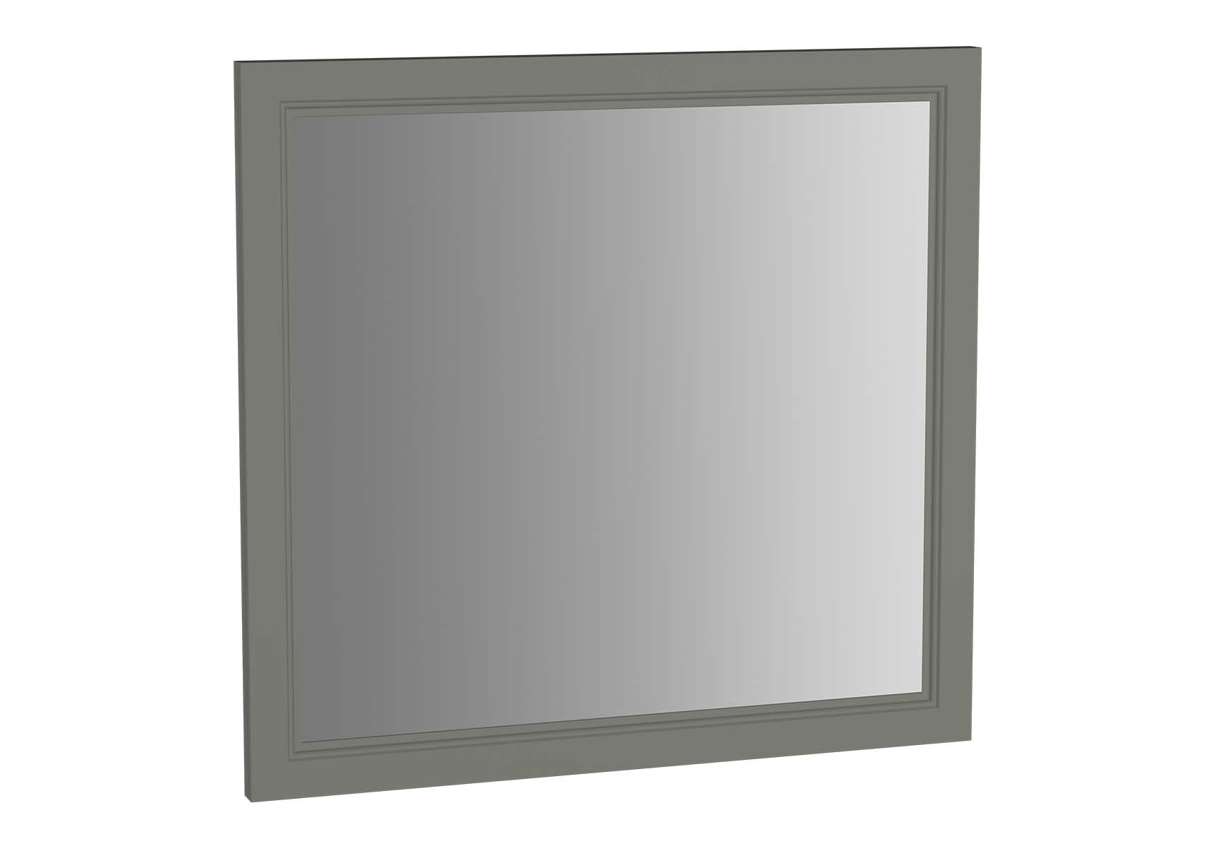 Valarte Flat Mirror, 80 cm, Matte Grey