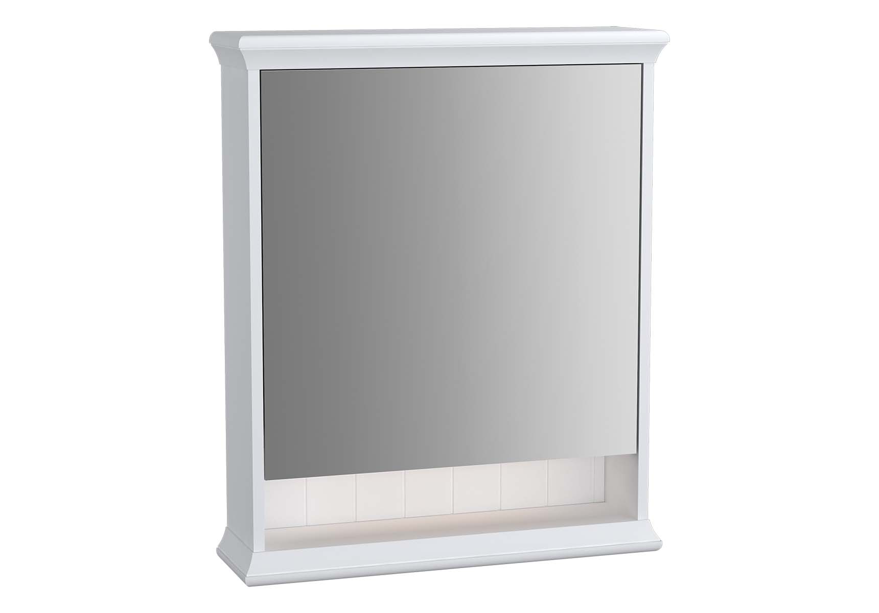 Valarte Mirror Cabinet, 65 cm, Matte White, left