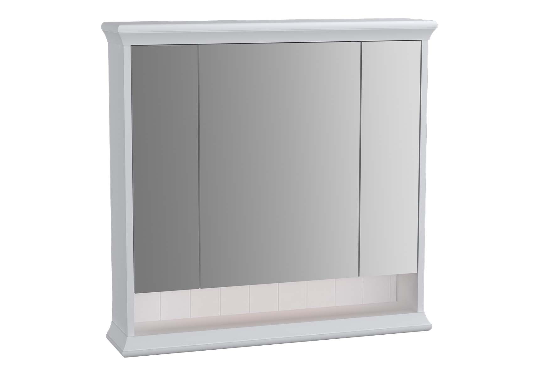 Valarte Mirror Cabinet, 80 cm, Matte White