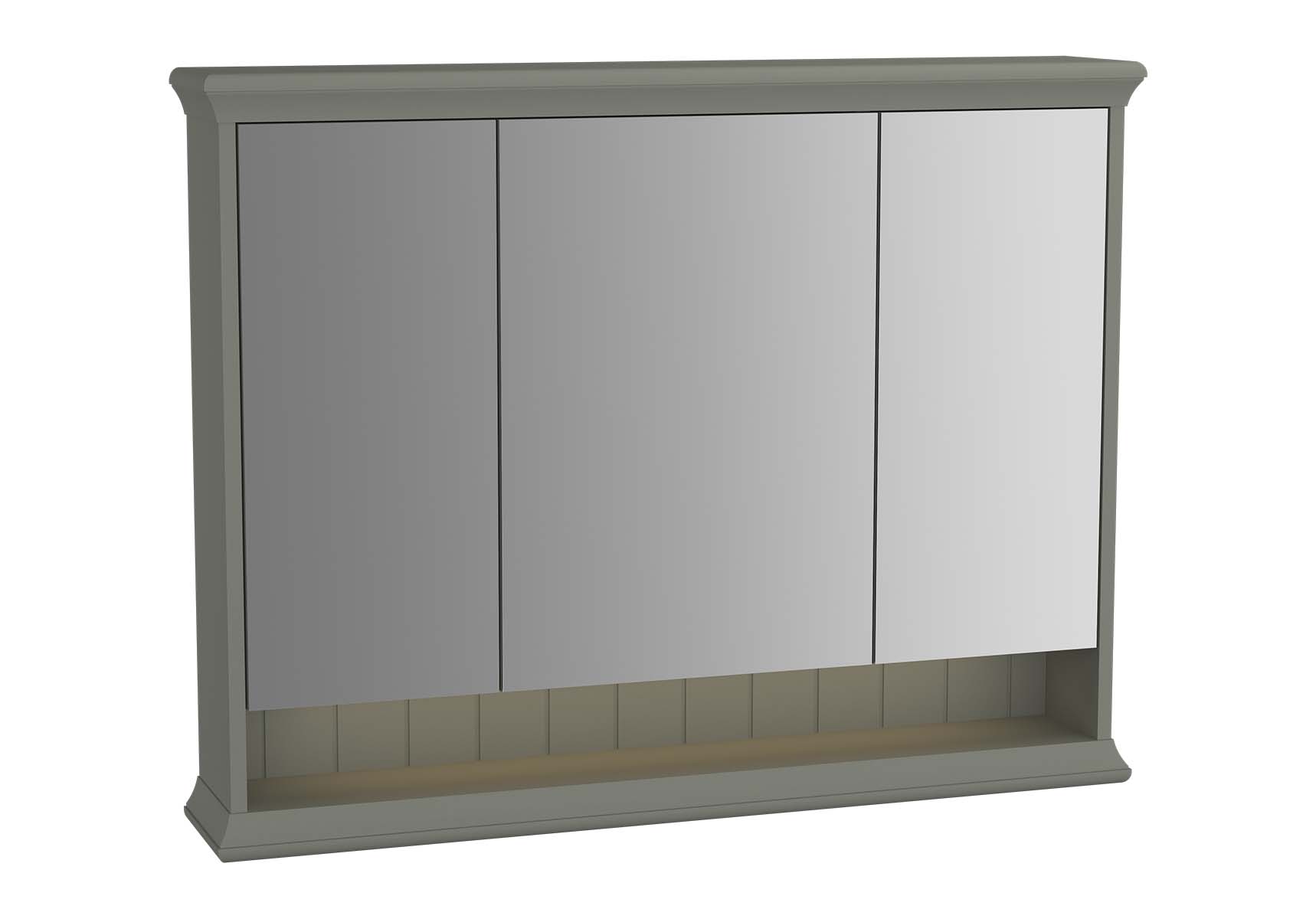 Valarte Mirror Cabinet, 100 cm, Matte Grey