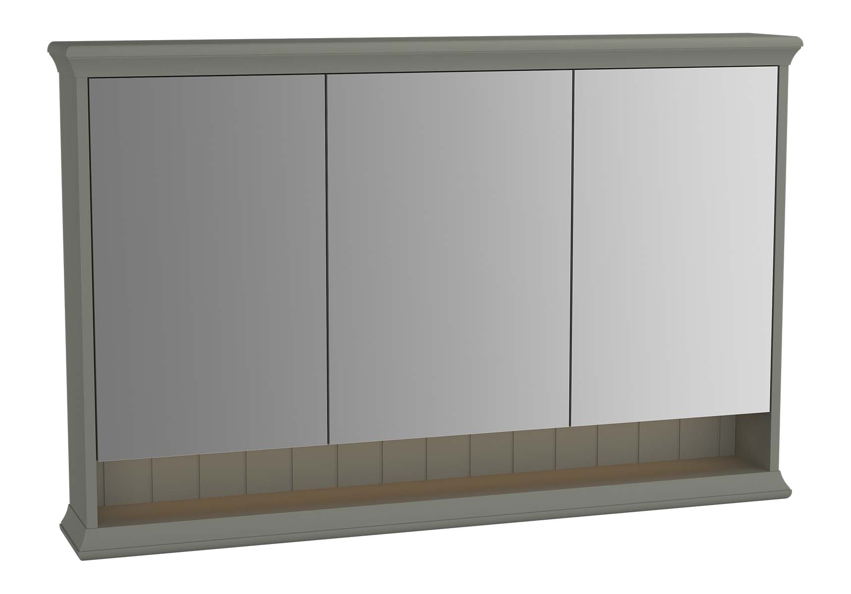Valarte Mirror Cabinet, 120 cm, Matte Grey
