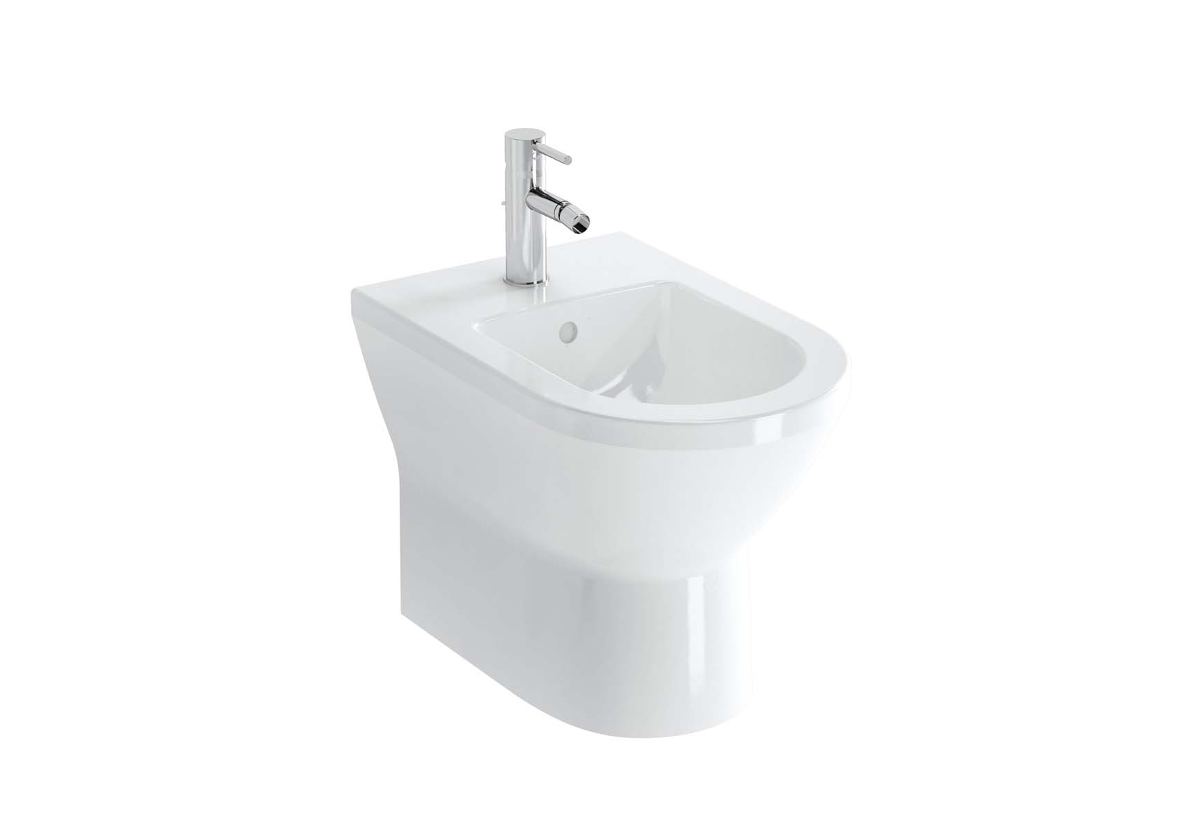 Floor Standing Bidet, Back-To-Wall, 54 cm, One Tap Hole, With Side Holes