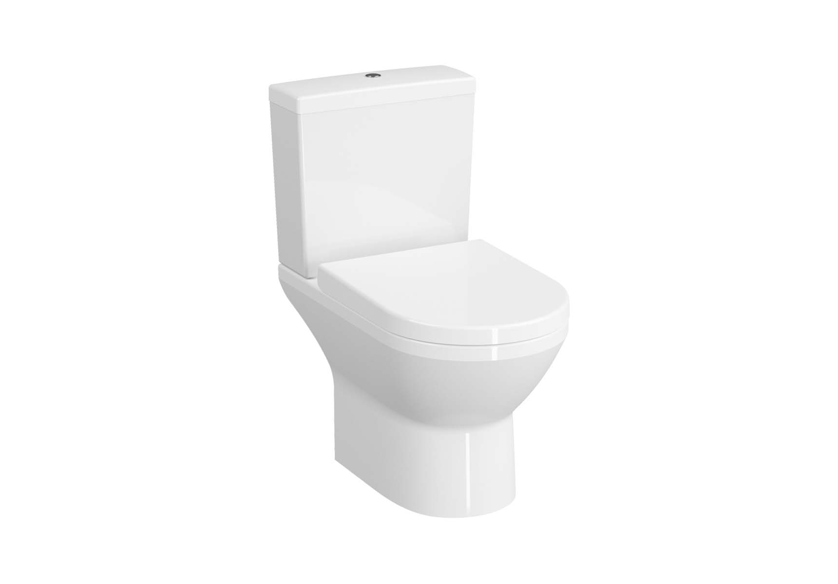 Rim-Ex Close-Coupled WC Pan, Open-Back, 62 cm