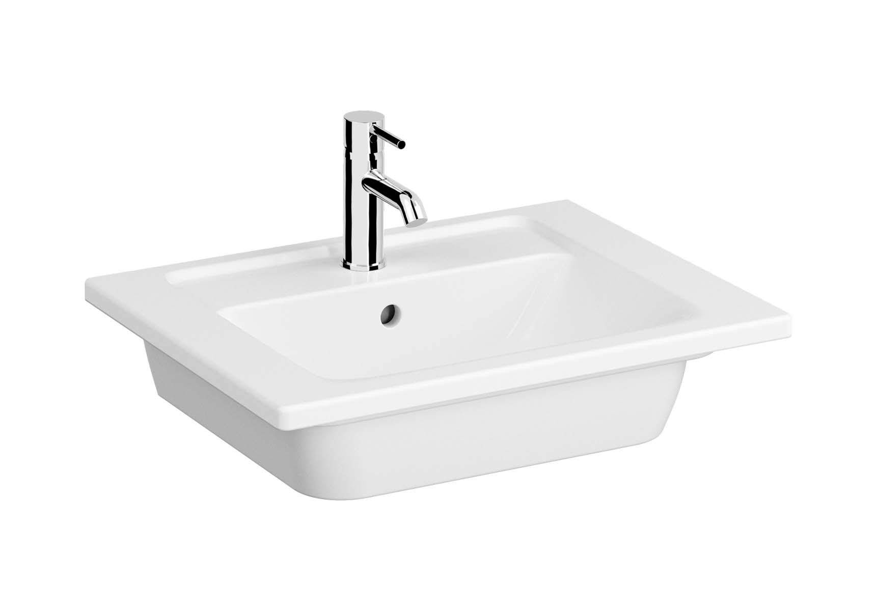 Vanity Basin, 60 cm, One Tap Hole, With Overflow Hole