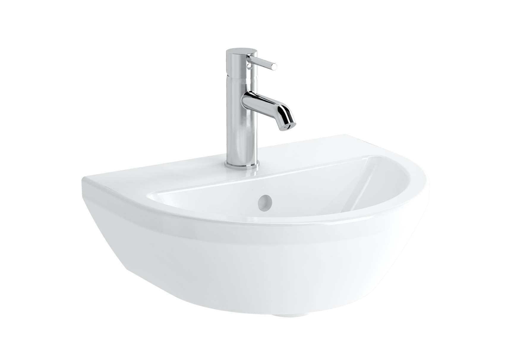 Washbasin, 45 cm, One Tap Hole, With Overflow Hole