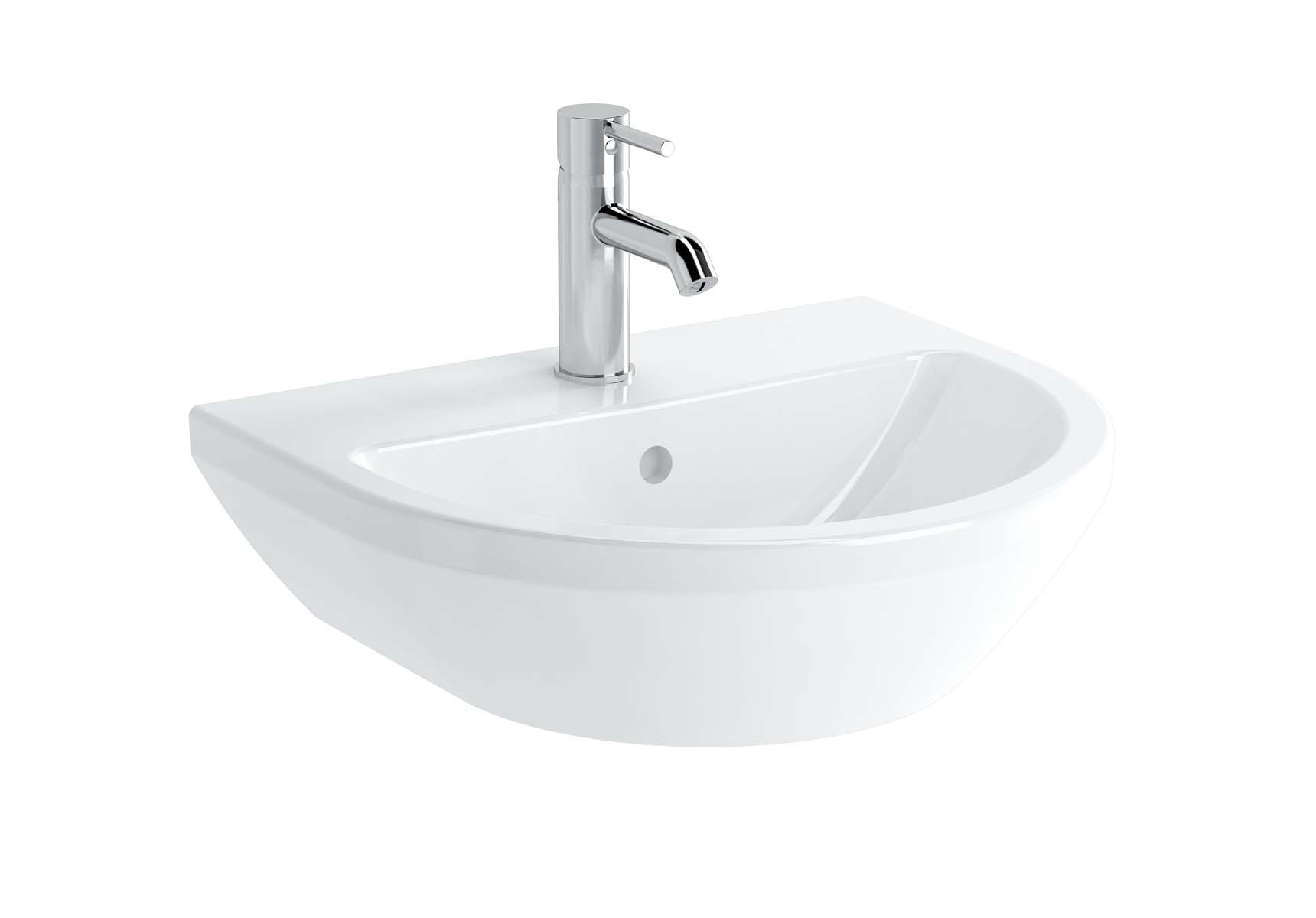 Washbasin, 50 cm, One Tap Hole, With Overflow Hole