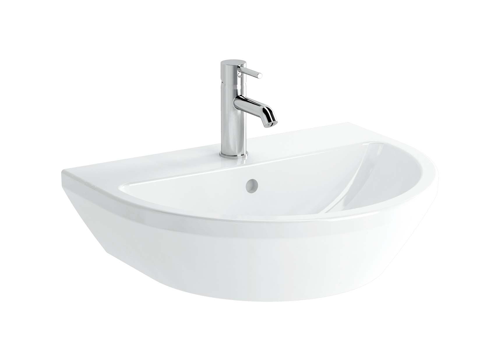 Washbasin, 60 cm, One Tap Hole, With Overflow Hole