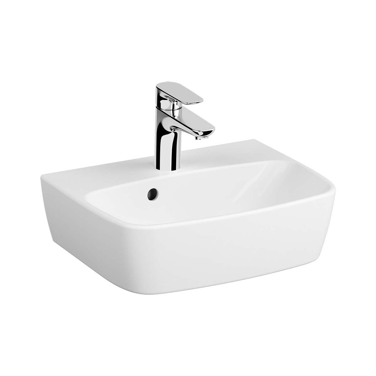 Compact Basin, 45 cm, One Tap Hole, With Overflow Hole
