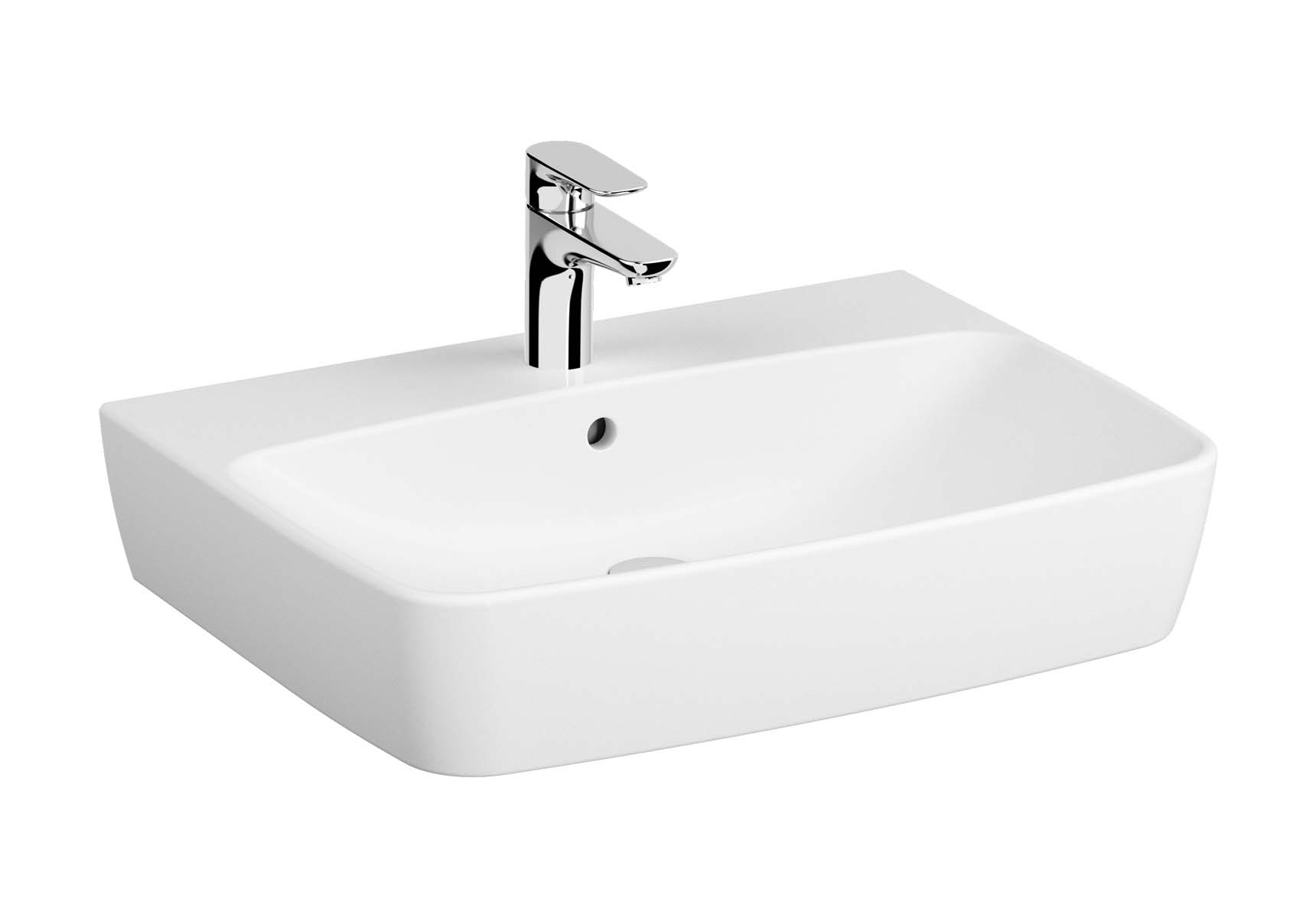 Washbasin, 65 cm, One Tap Hole, Without Overflow Hole