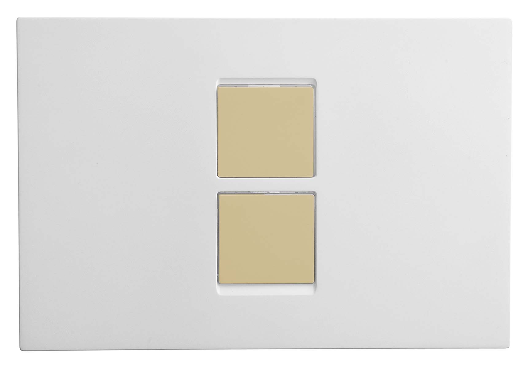 Twin2 Panel- White + Gold button