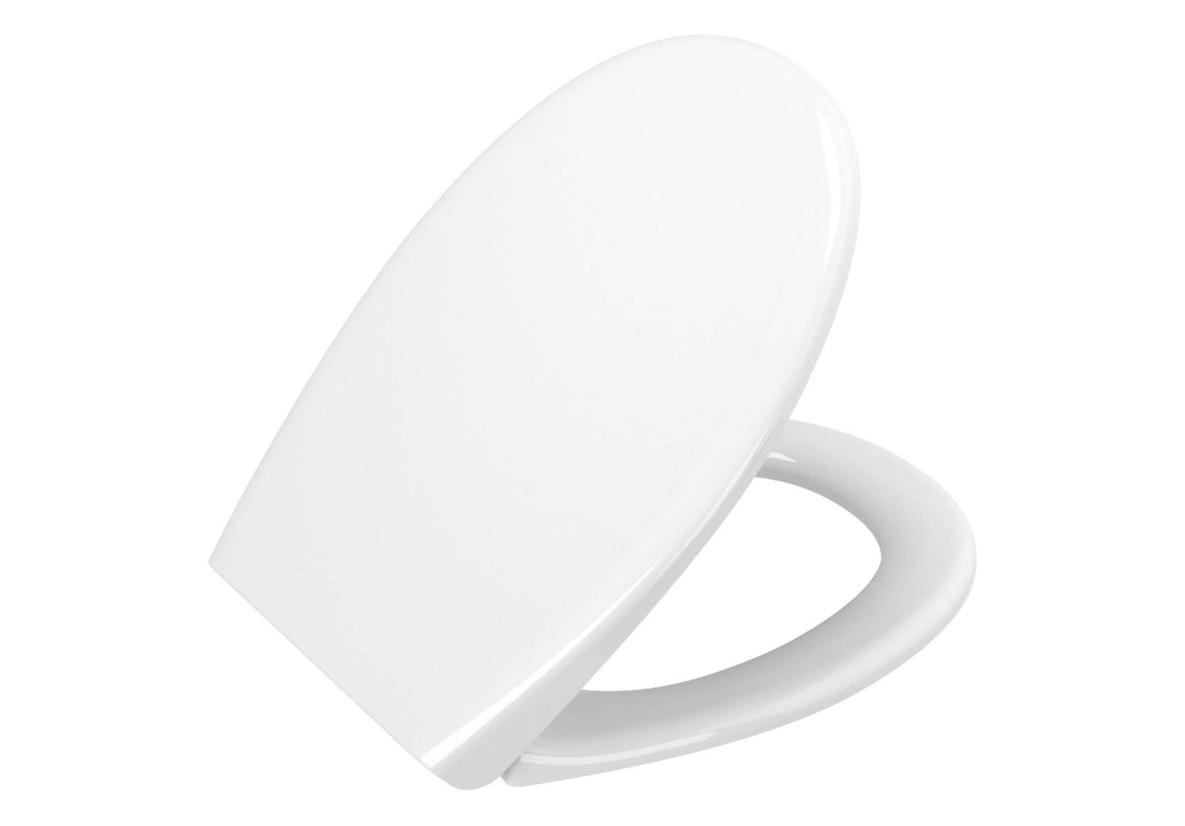 Universal Toilet Seat Model 2 - Round Form (Duroplast, Soft-Closing, Detachable Metal Hinge, Top Fixing)