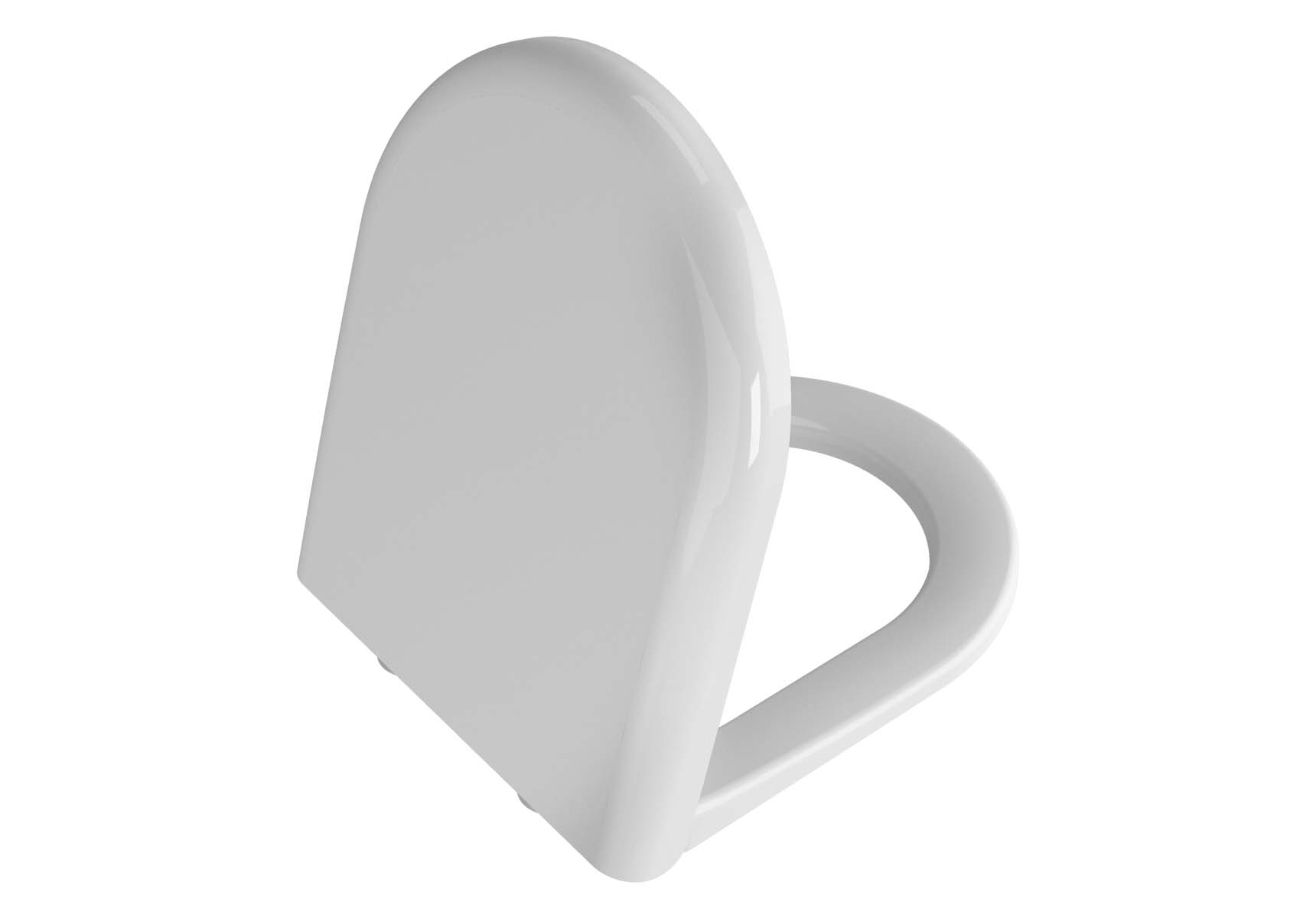 WC Seat, Duroplast, Soft-Closing, Detachable Metal Hinge, Top Fixing, White, Quick Release