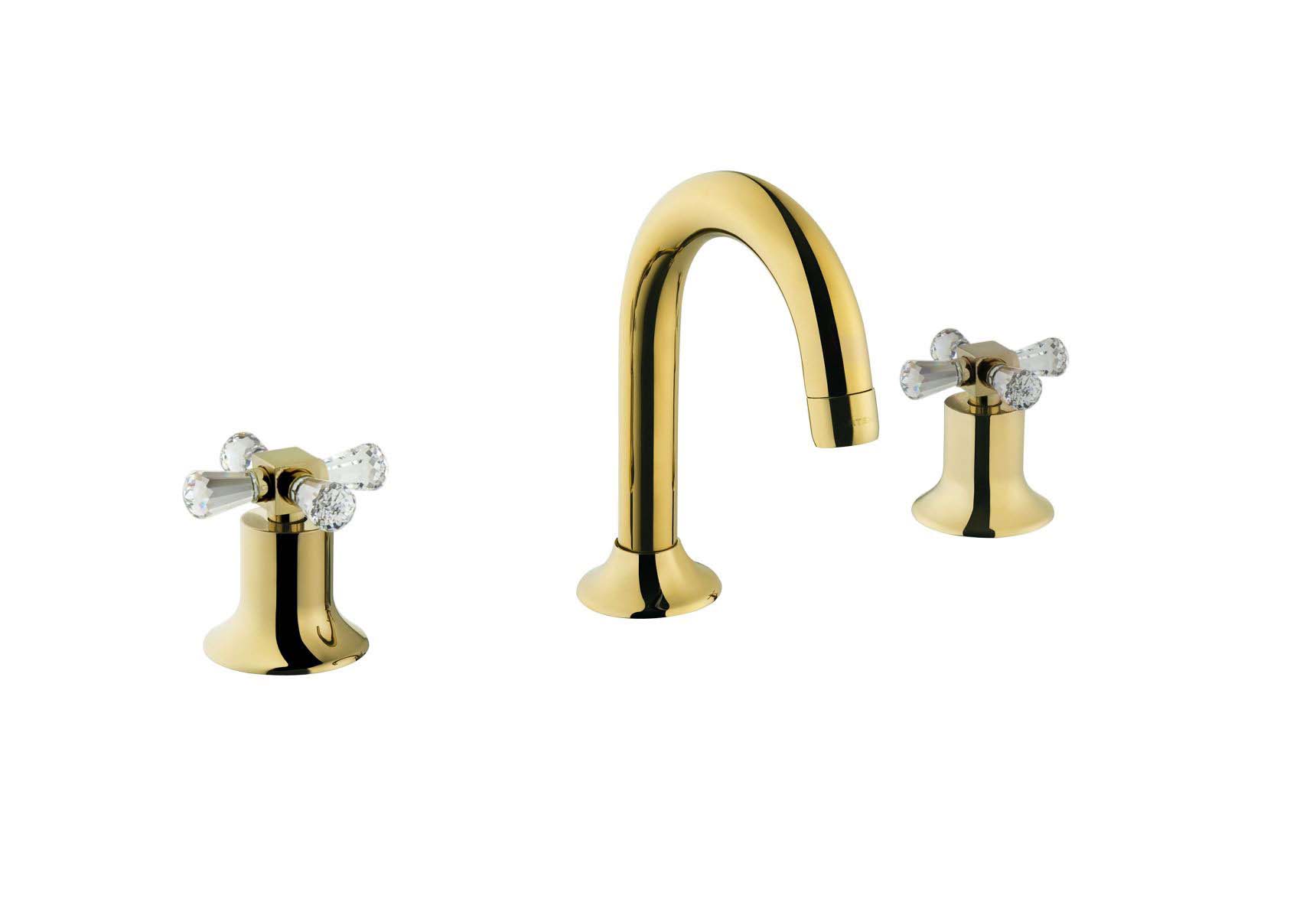 Juno Crystals From Swarovski Elements  Basin Mixer  (For 3-Hole Basins)