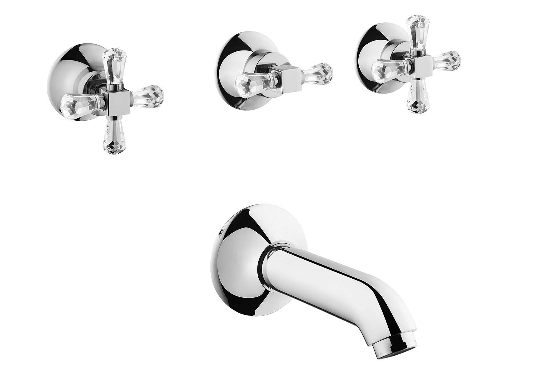 Juno Crystals from Swarovski Built-In Bath/Shower Mixer