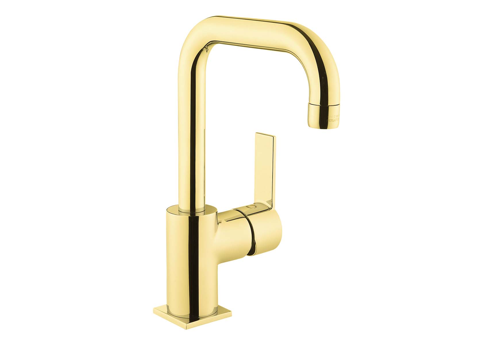 Flo S Basin Mixer , With Swivel Spout, Gold