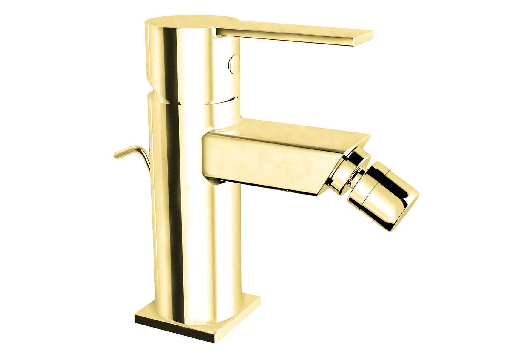 Flo S Bidet Mixer , With Pop-Up, Gold