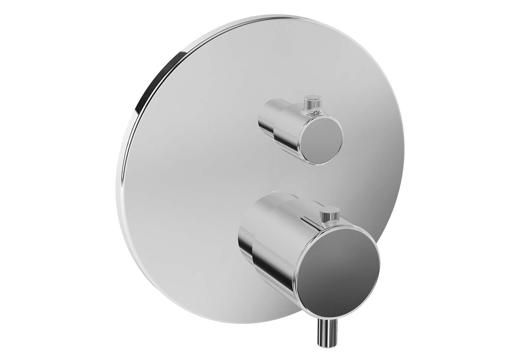 Pure Built-In Thermostatic Shower Mixer, V-Box-Exposed Part, Chrome
