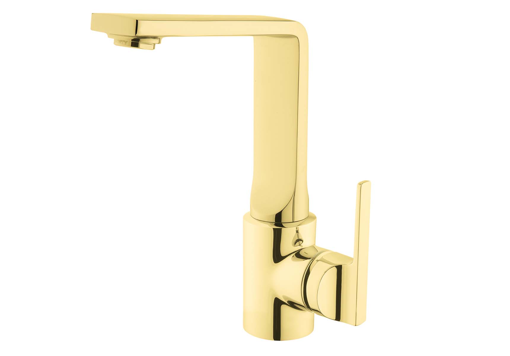 Suit Basin Mixer, With Swivel Spout, Gold