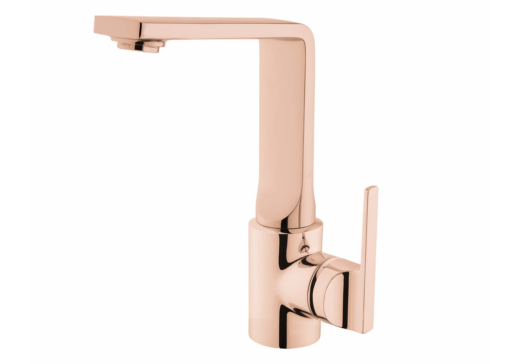 Suit Basin Mixer, With Swivel Spout, Copper