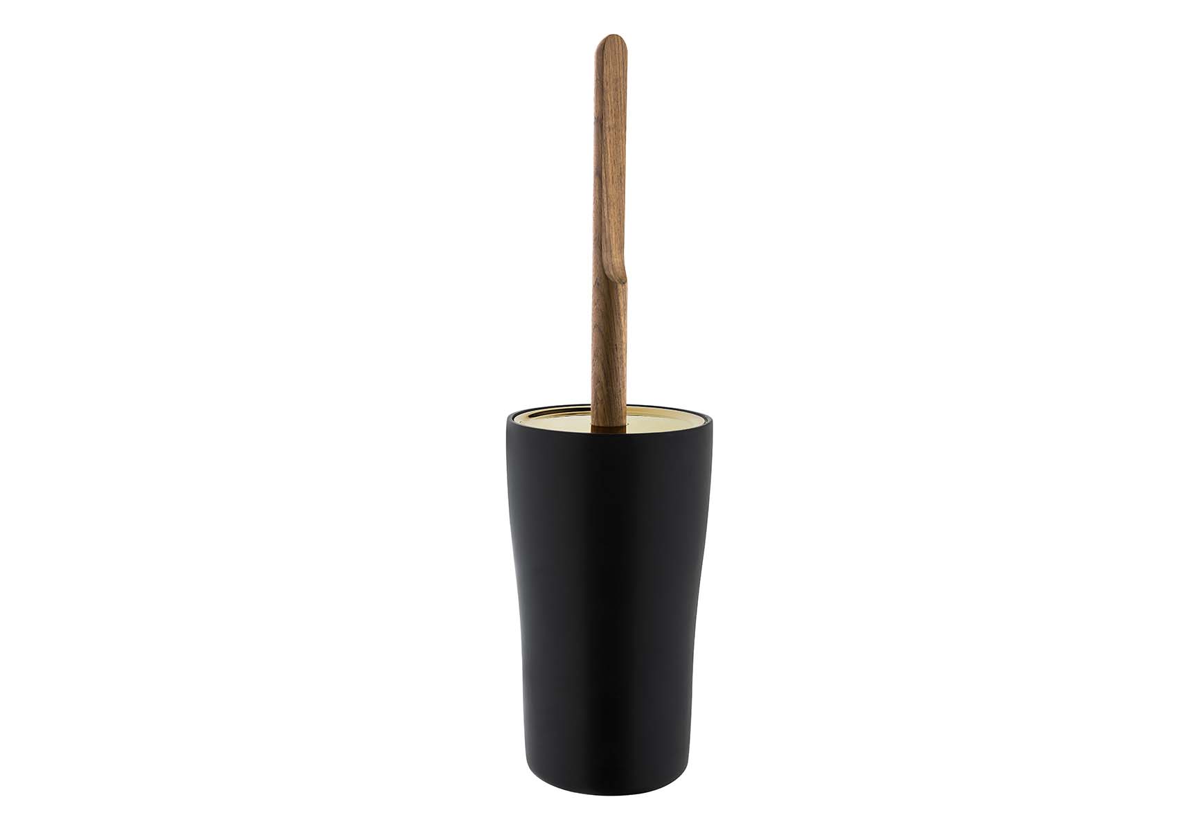 Eternity WC Brush Holder - Black / Gold