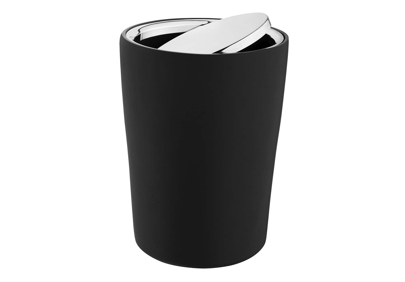 Eternity Trash Bin - Black / Shinny Chrome