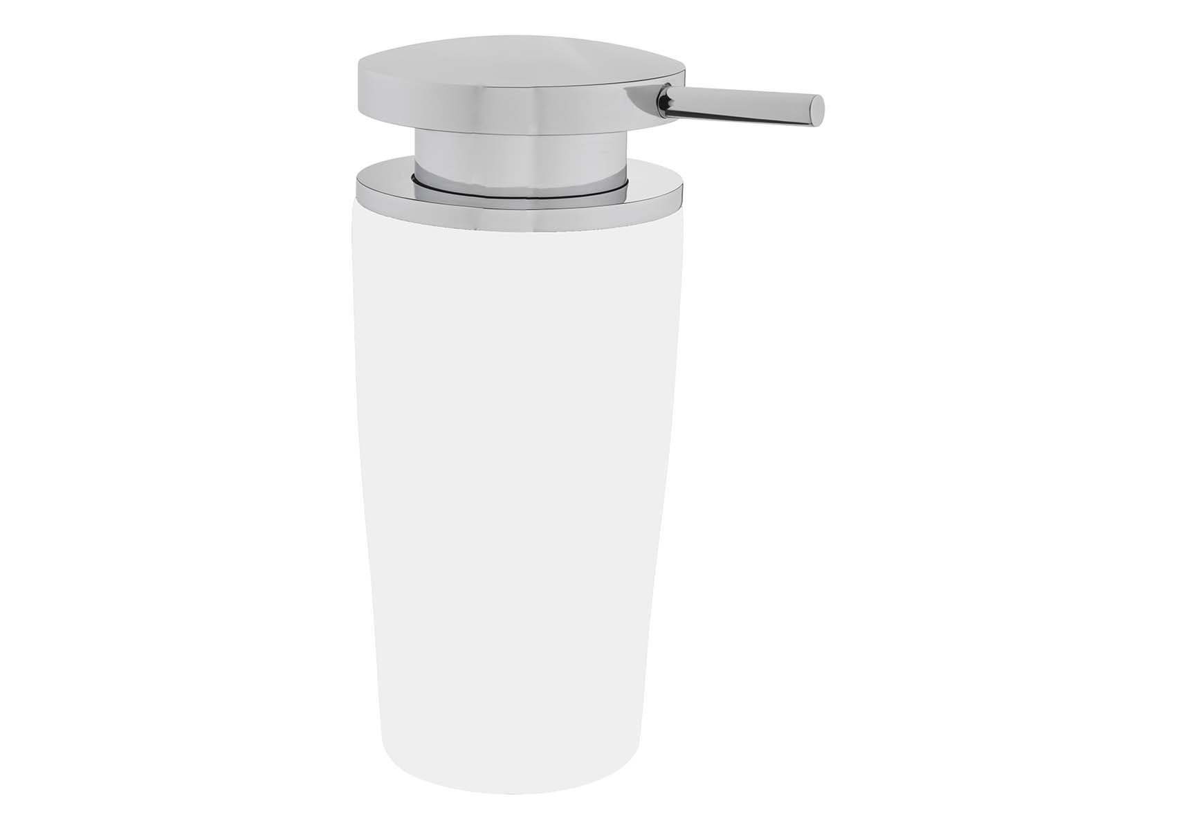 Eternity Liquid Soap Dispenser - White / Shinny Chrome