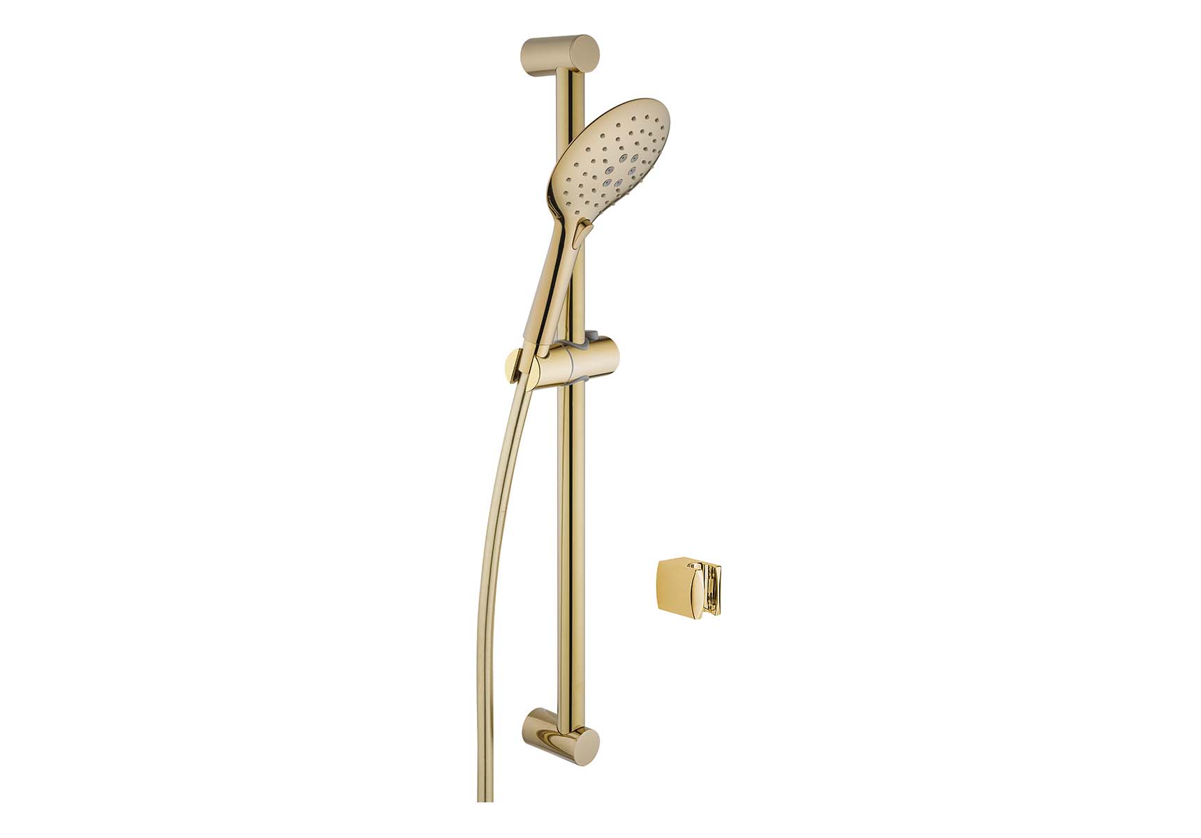 Shine Round 3F Shower Set, Gold