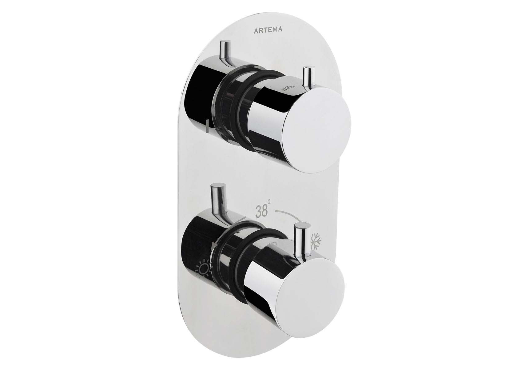 Aquatech Built-in Thermostatic Bath/Shower Mixer (180° Turn - Klasik Diverter)