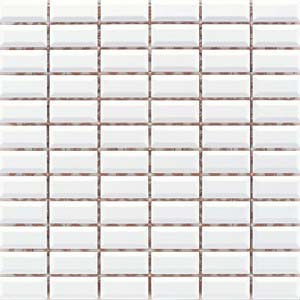 2.5x5 Metro Tiles Mosaic White Glossy