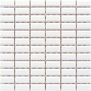 2.5x5 Metro Tiles Mosaic White Glossy