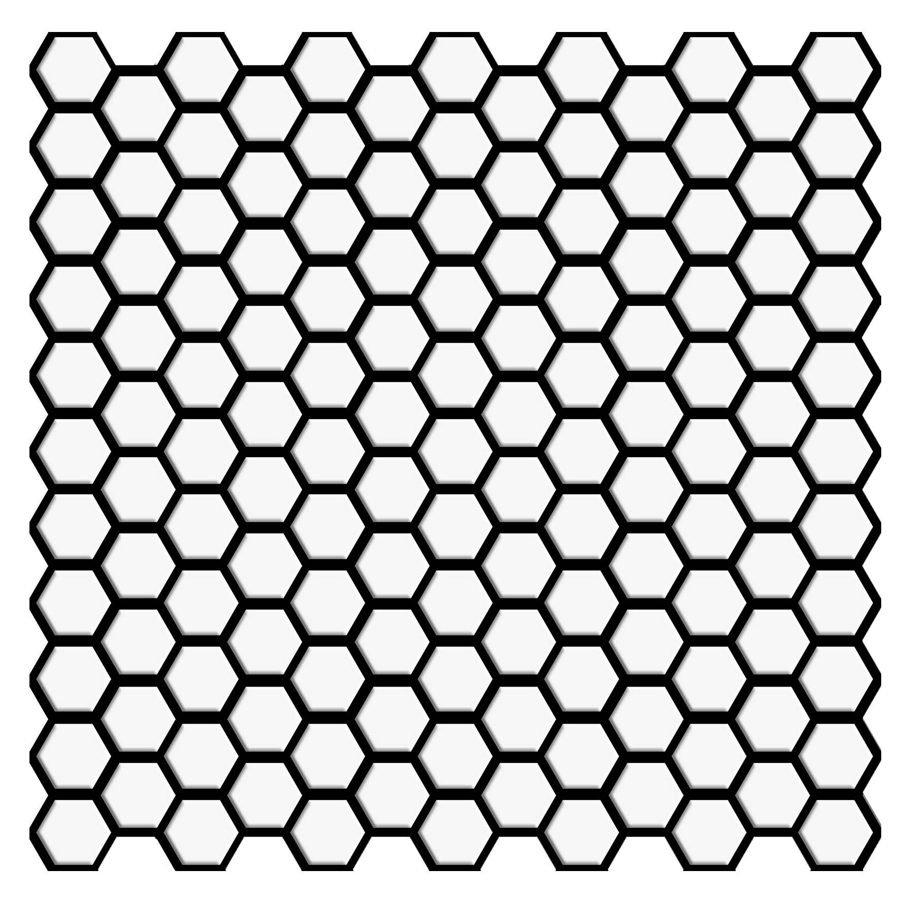 2.5x2.5 Miniworx Hexagon RAL 9016 White Matt
