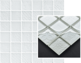 Tel Awiv Bianco Mozaika Szklana K.4,8X4,8 