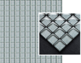 Uniwersalna Mozaika Szklana Paradyż Silver Brokat 